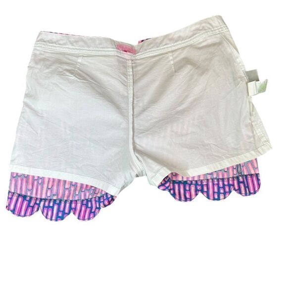 Lilly Pulitzer Colette Scalloped Hem Skort Mandevilla Pink Slathouse Stripe Sz 6 - Picture 8 of 13